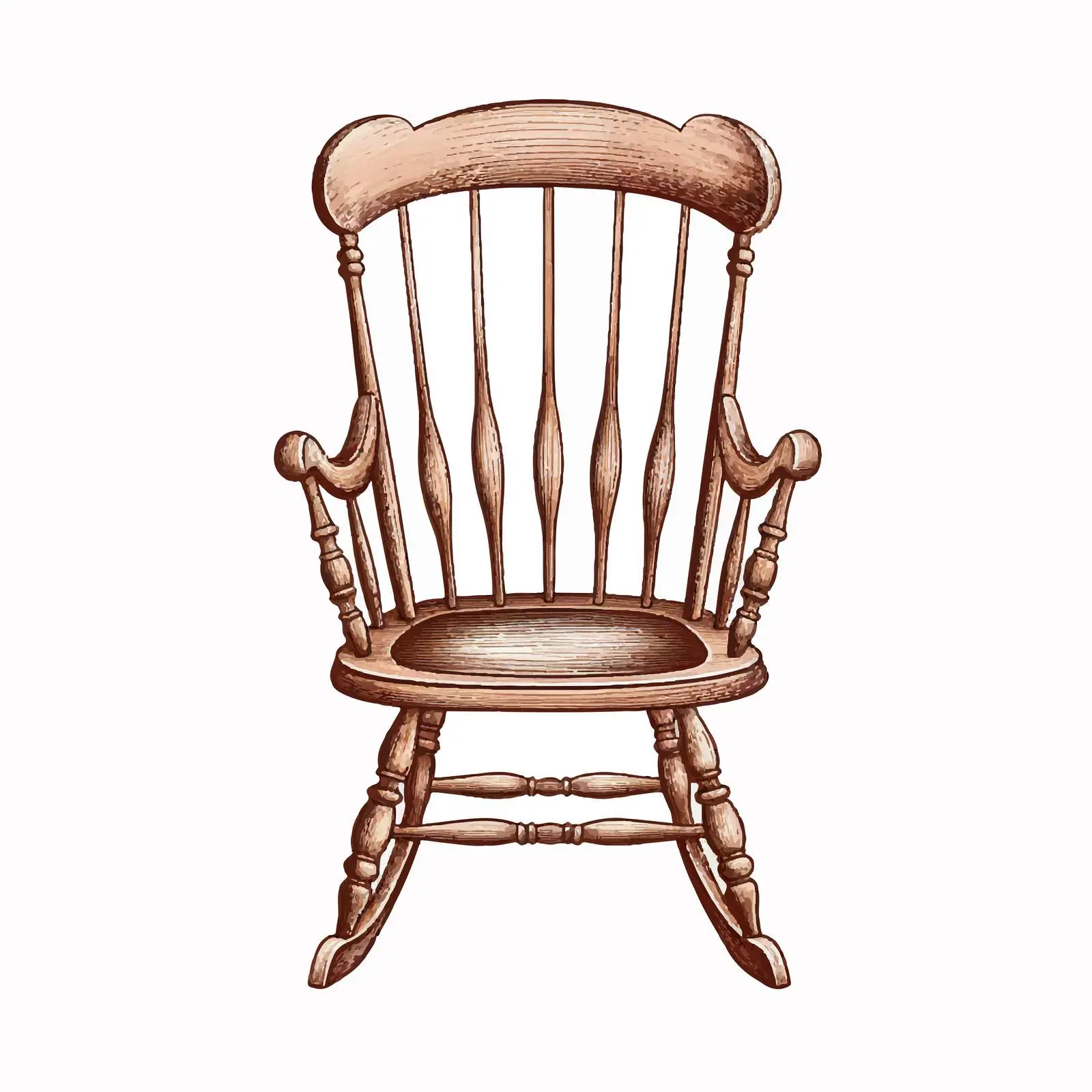Sketch of Rocking Chair Vector Illustration — free download from Dotvec