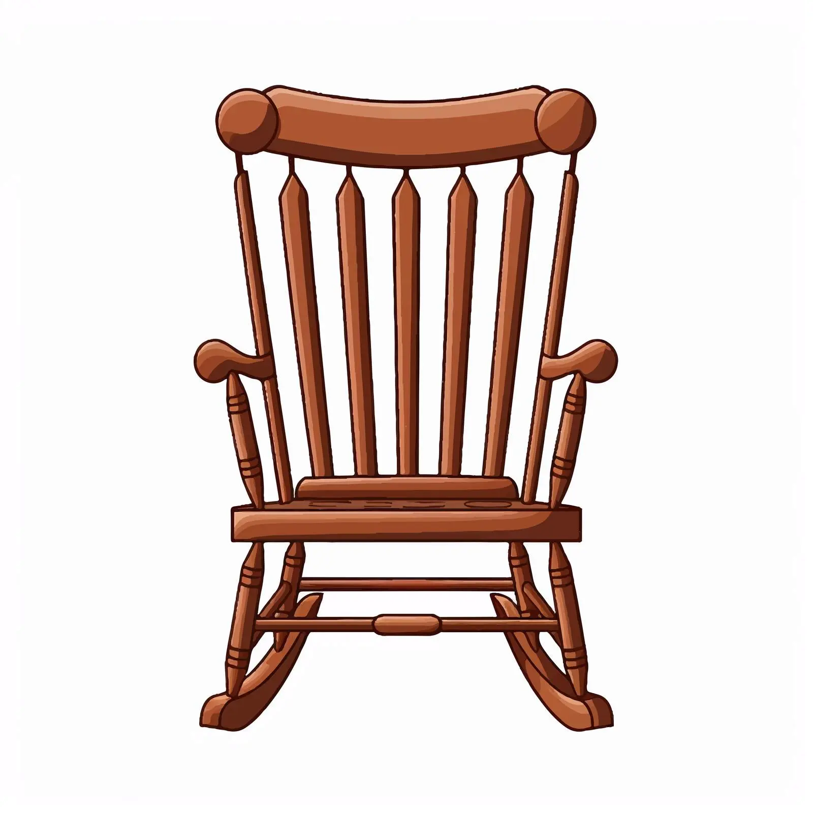 Rocking Chair Vector Illustration on White Background — free download from Dotvec