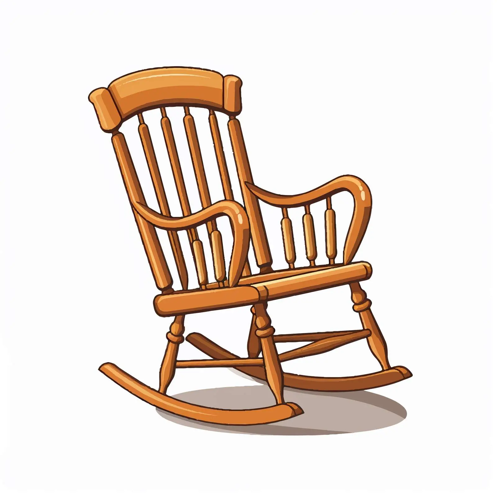 Vector Illustration of Isolated Rocking Chair — free download from Dotvec