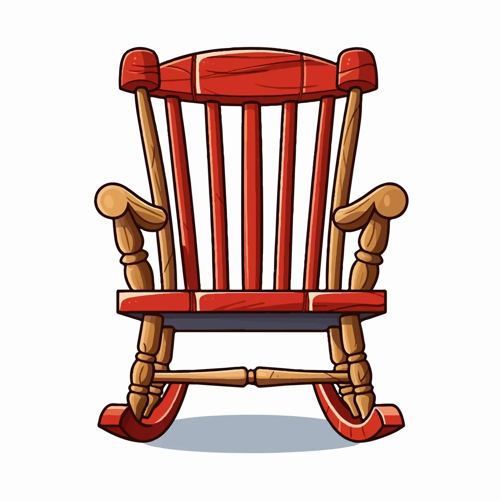 Rocking Chair Vector Illustration on White Background – free stylized chair image from Dotvec