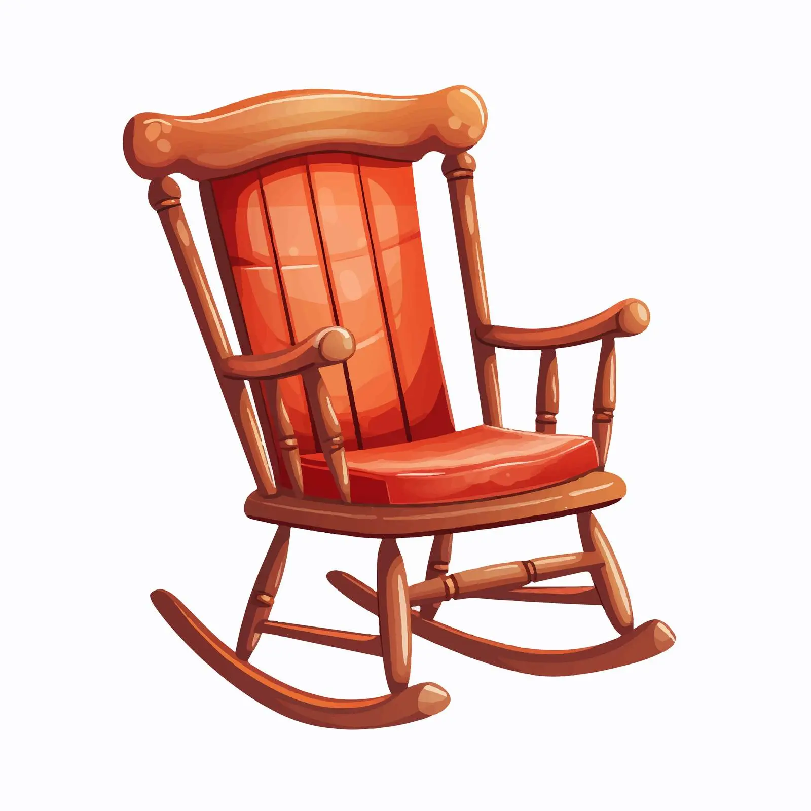 Rocking Chair Vector Illustration on White Background — free download from Dotvec