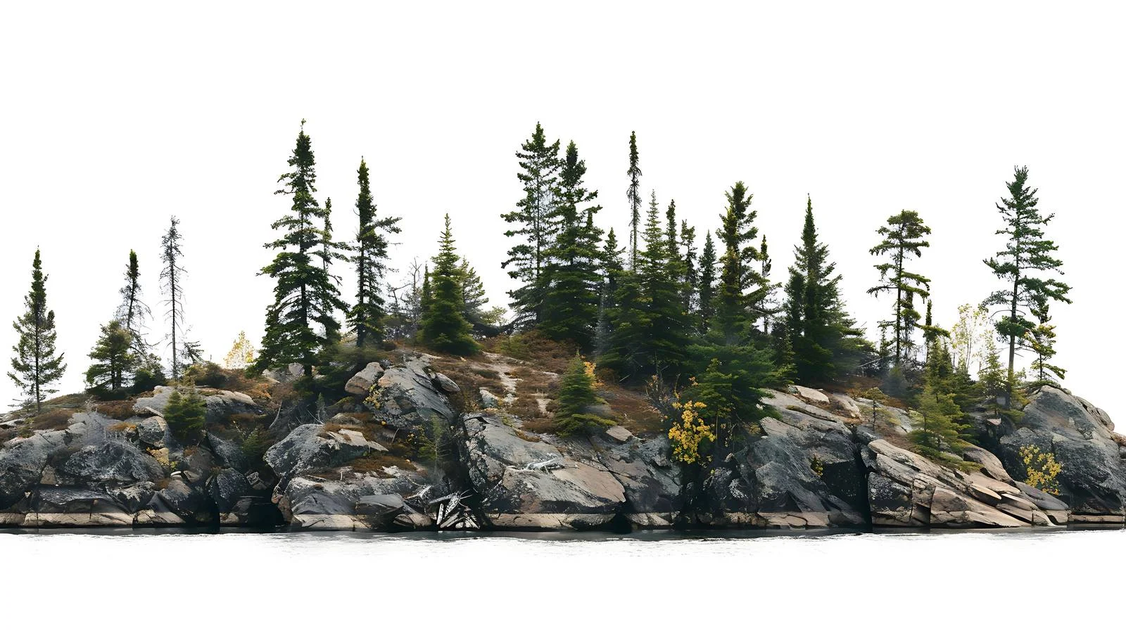 Tranquil Rocky Shore at Boundary Waters Lake — free download from Dotvec