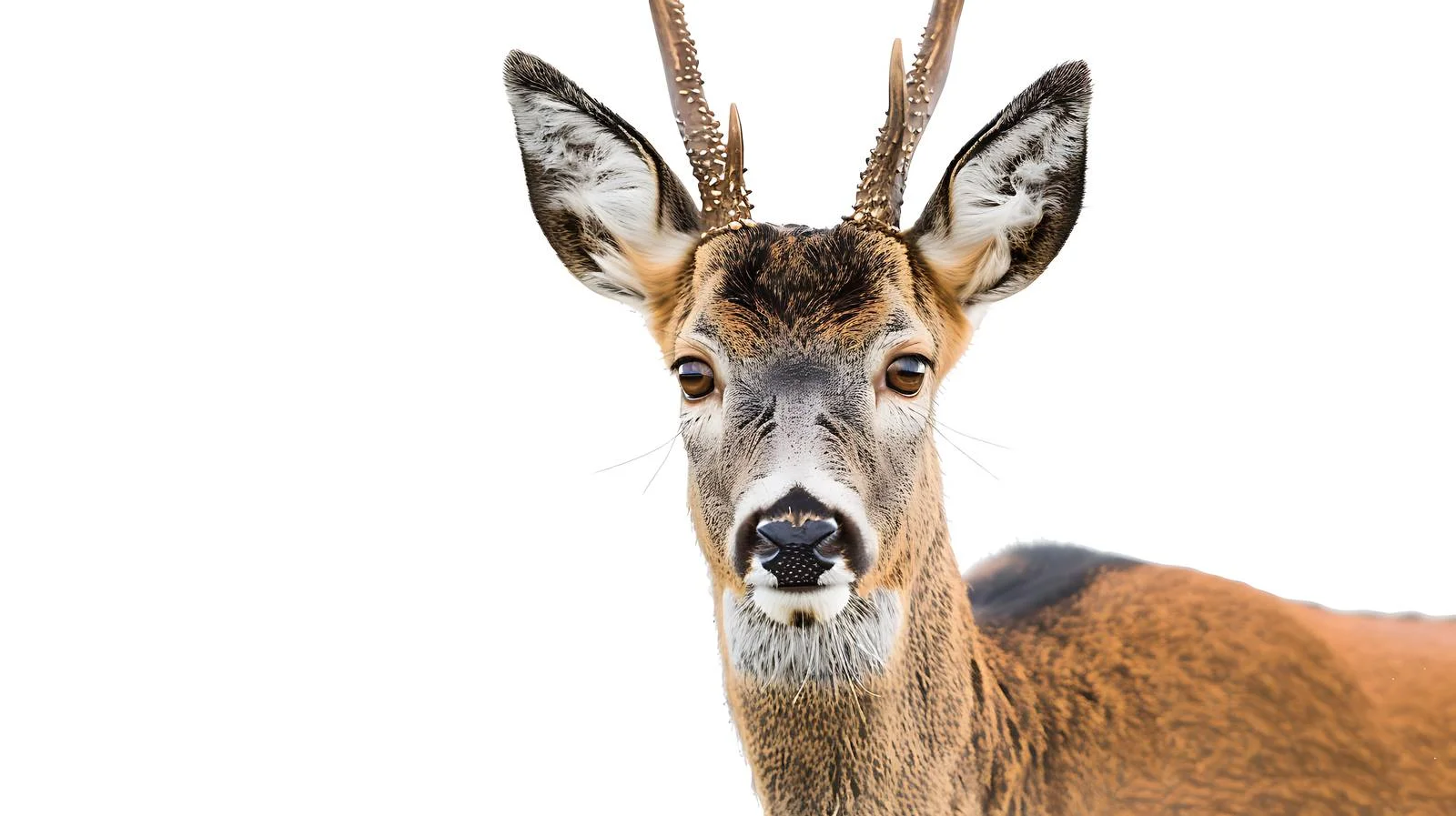 Majestic Roe Deer Buck Isolated on White — free download from Dotvec