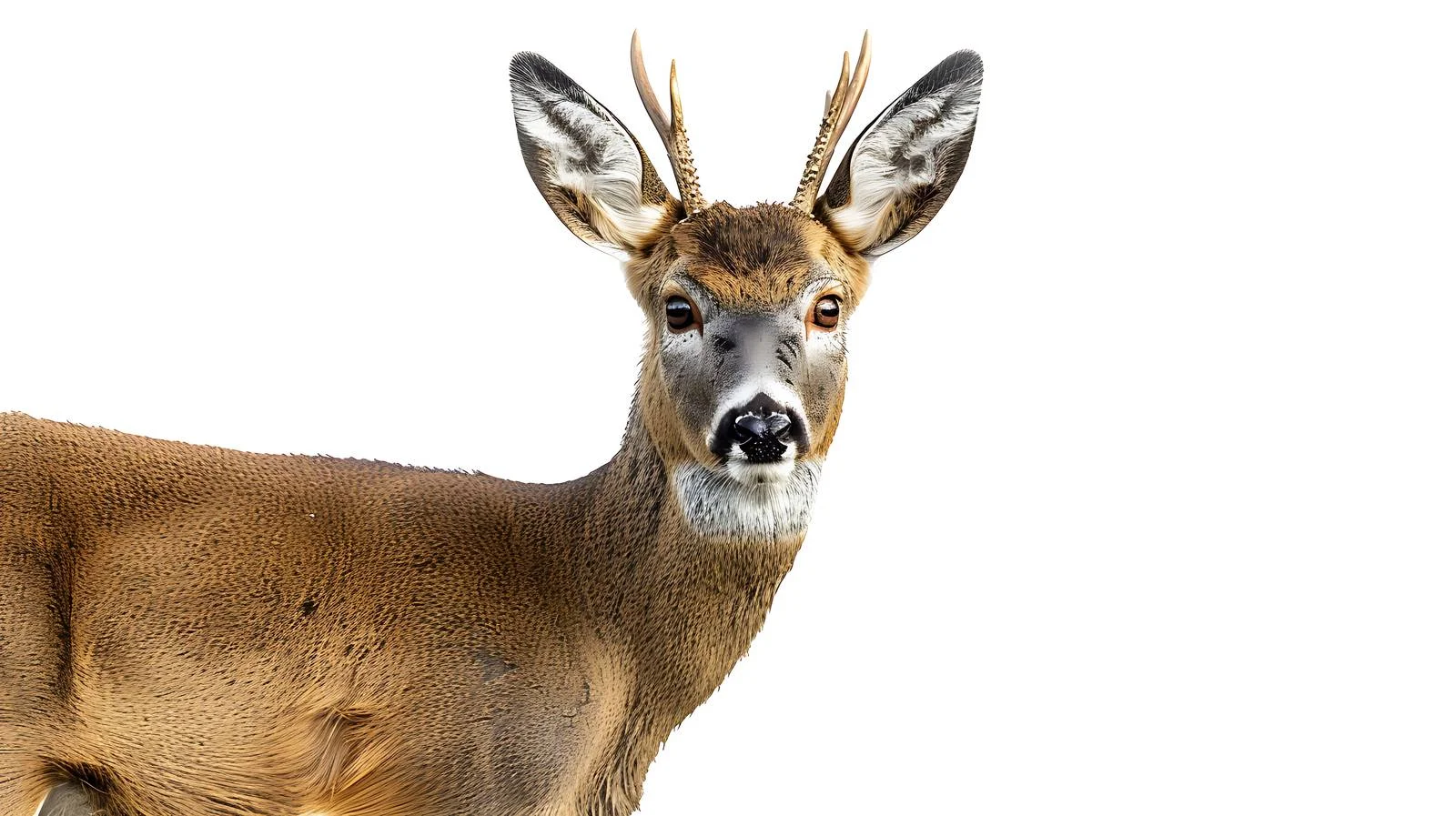 Isolated Roe Deer Buck on White Background — free download from Dotvec