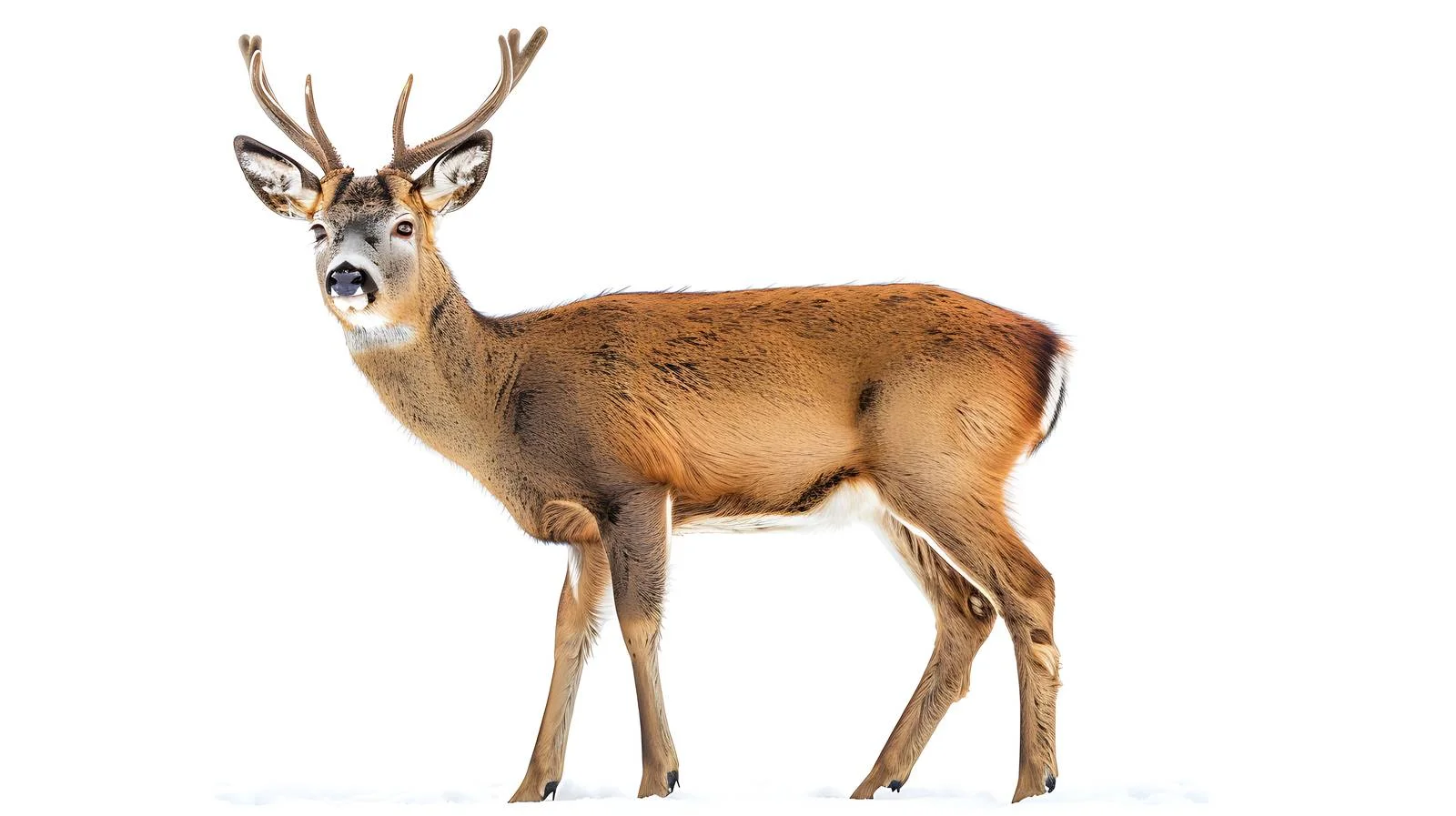 Isolated Roe Deer Buck on White Background — free download from Dotvec