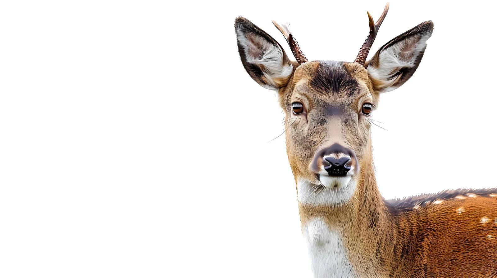 Graceful Roe Deer Buck Isolated on White — free download from Dotvec