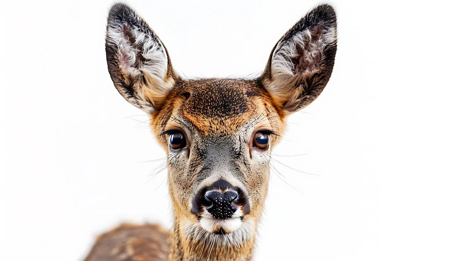 Isolated Roe Deer Close-Up on White — free download from Dotvec