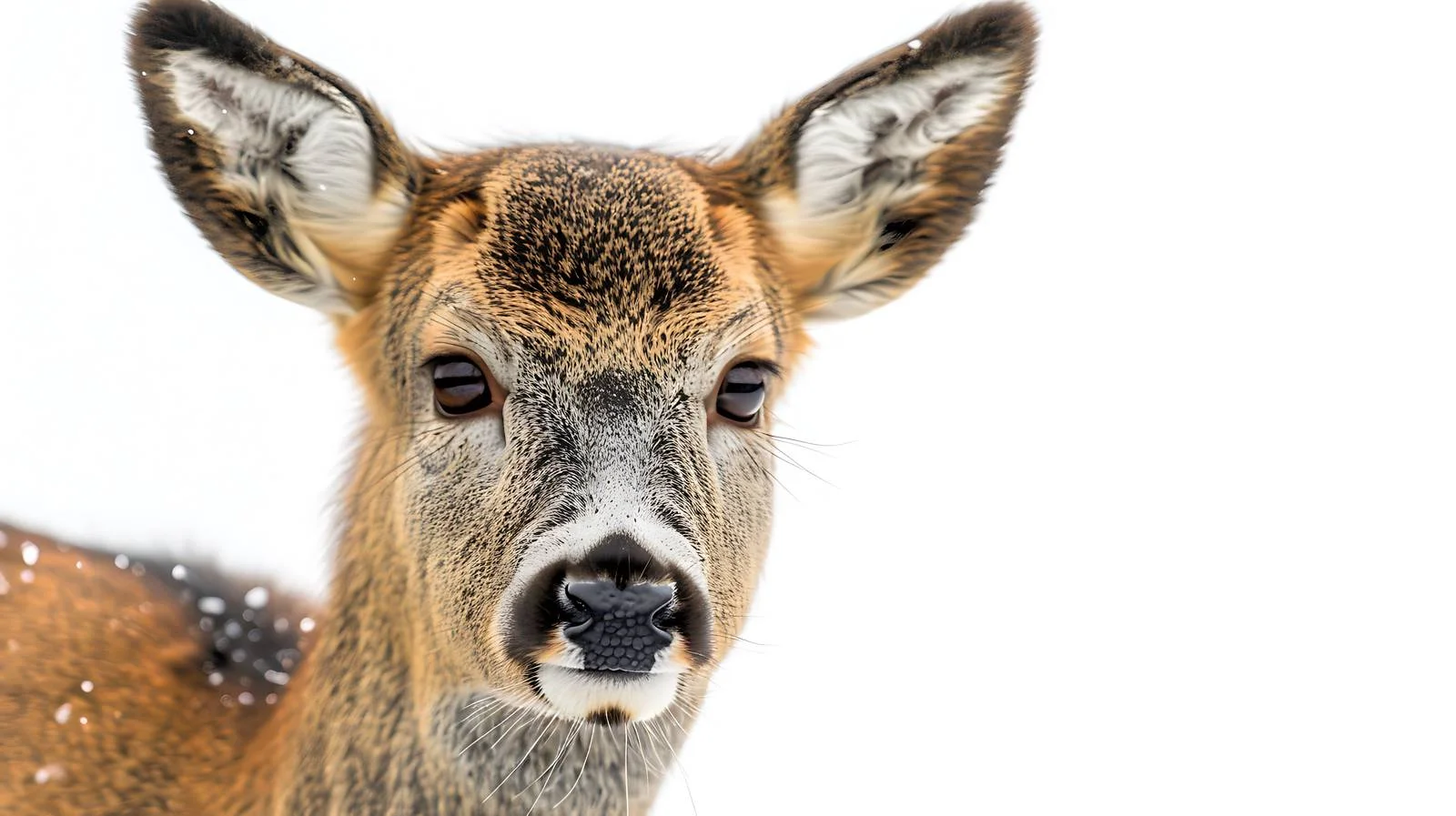 Close-Up White Roe Deer Isolated — free download from Dotvec