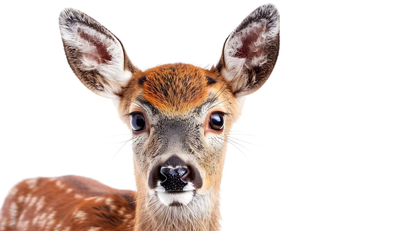 Isolated Roe Deer Close-up on White — free download from Dotvec