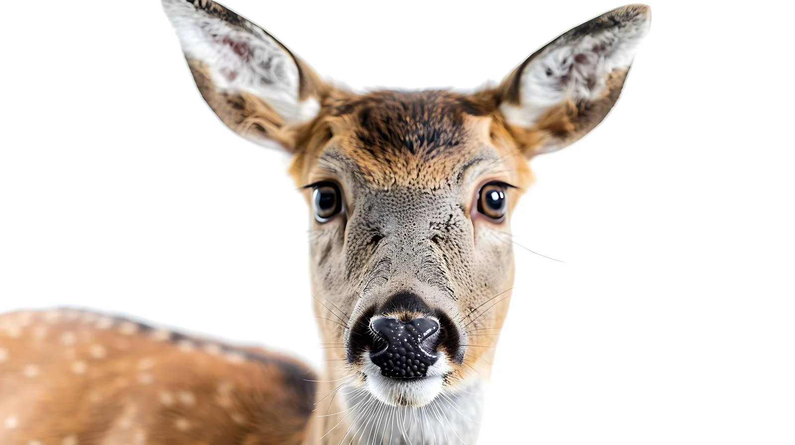 Elegant Roe Deer Close-Up on White — free download from Dotvec
