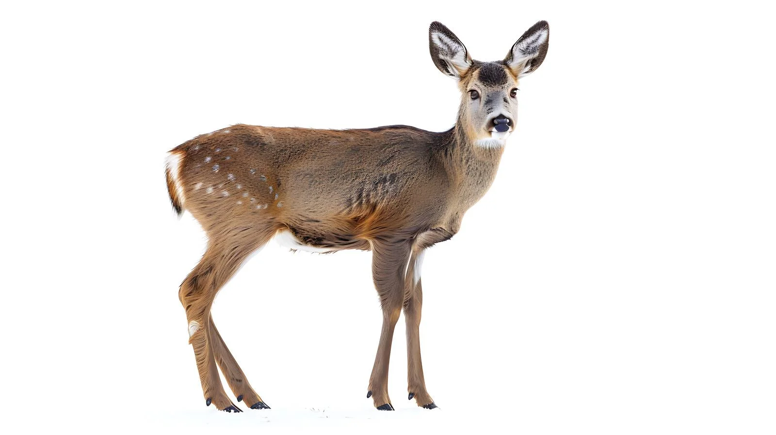 Graceful Roe Deer on White Background — free download from Dotvec