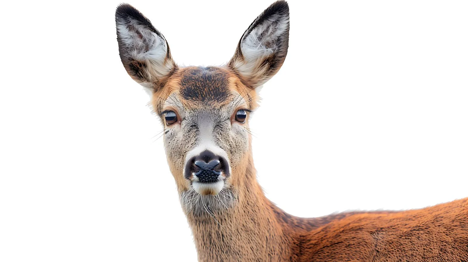 Elegant Roe Deer on White Background — free download from Dotvec