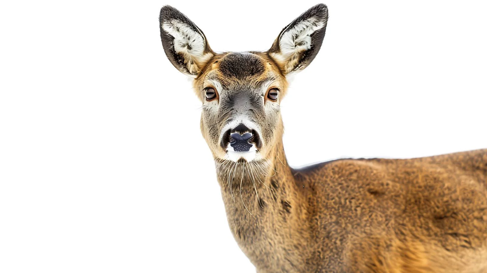 Roe Deer White Background Sighted Alone — free download from Dotvec