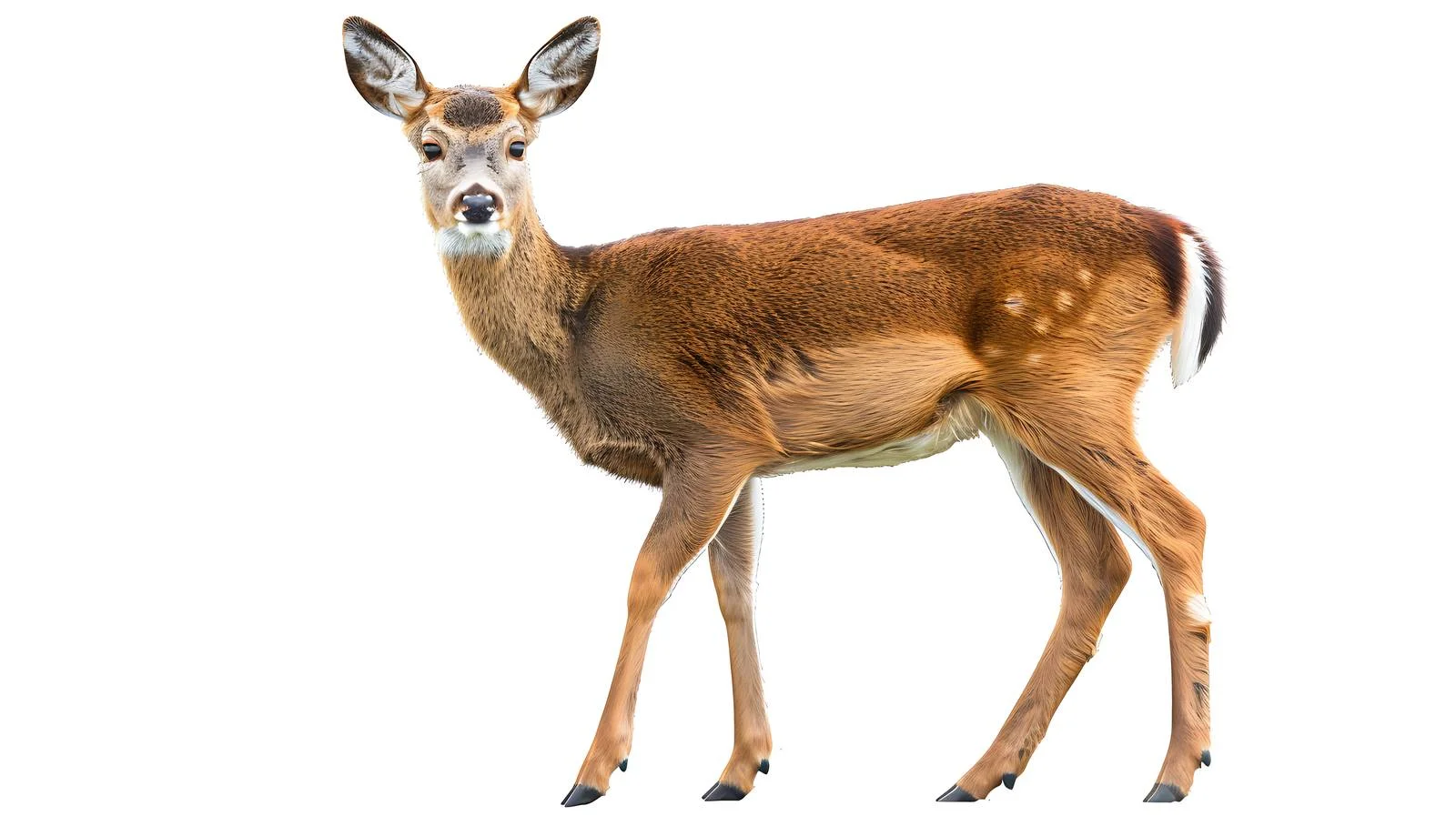 Isolated Roe Deer Female on White — free download from Dotvec