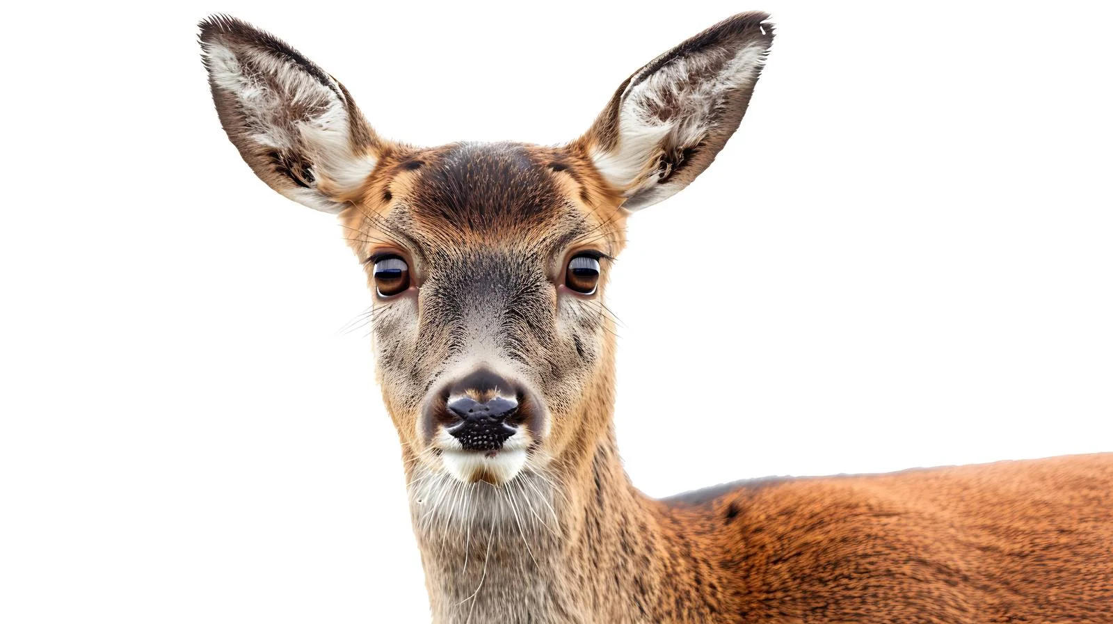 Isolated Female Roe Deer on White — free download from Dotvec