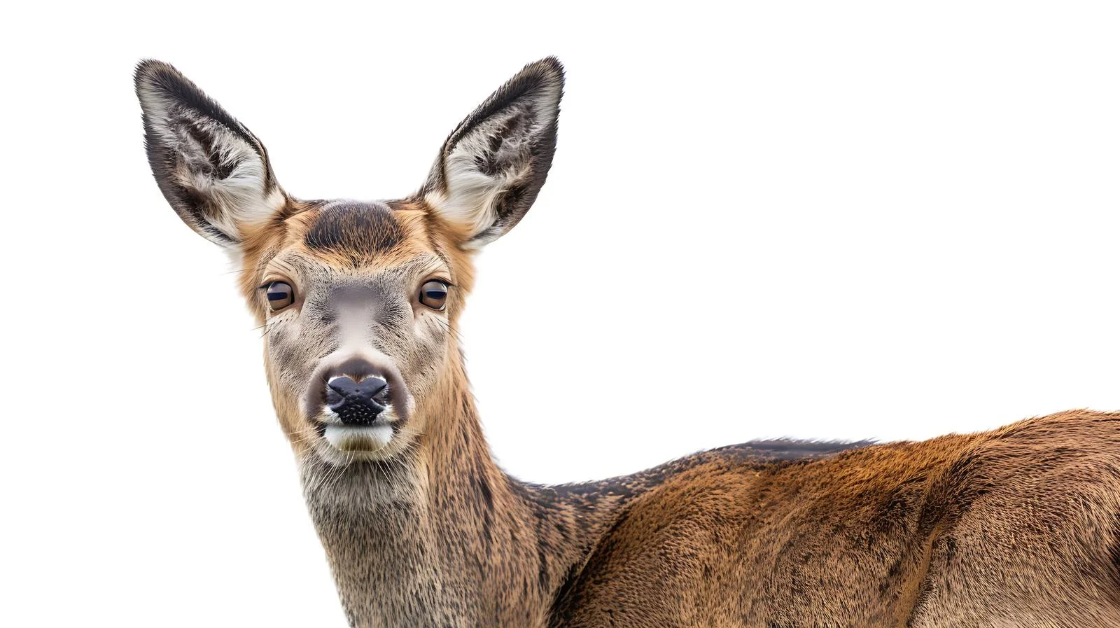 Female Roe Deer Isolated on White — free download from Dotvec