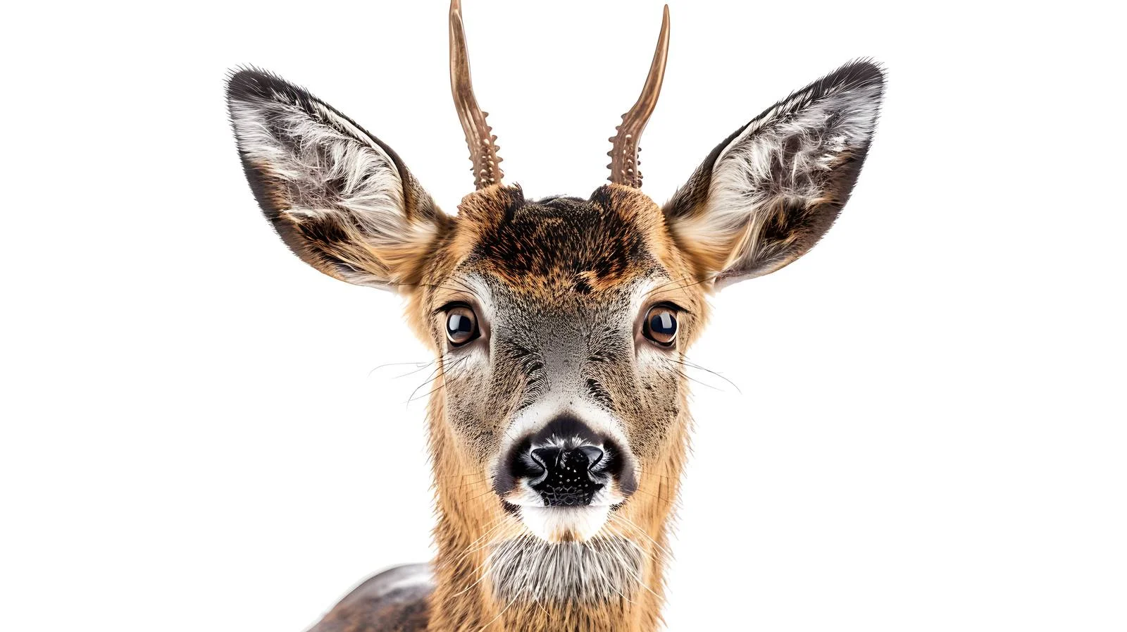 Isolated Male Roe Deer on White — free download from Dotvec