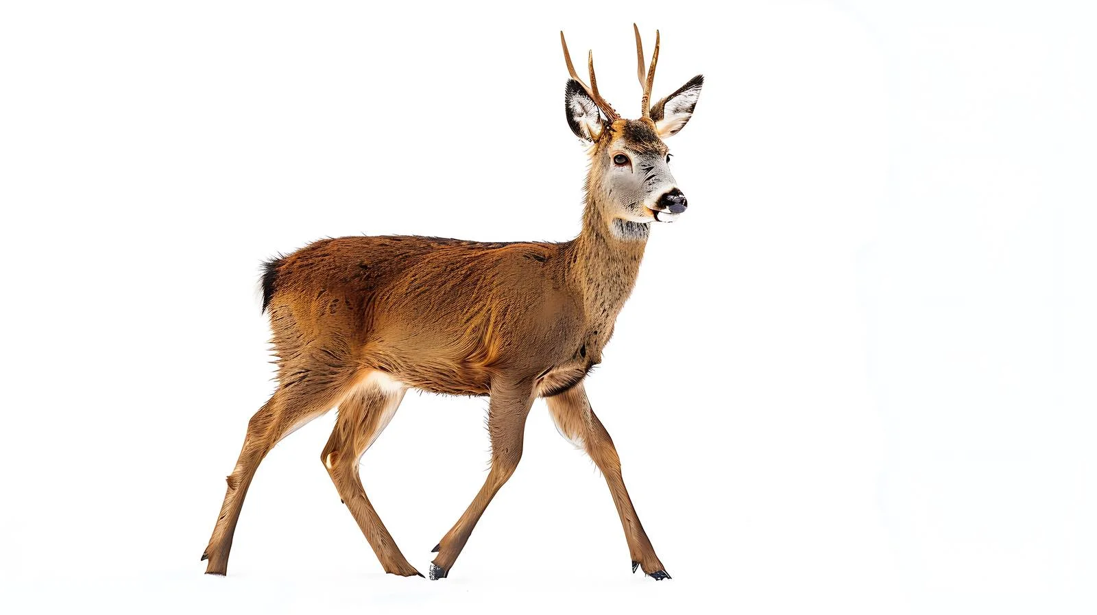 Majestic Roe Deer Male Isolated White — free download from Dotvec