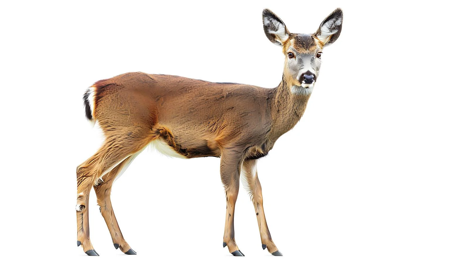 Elegant Roe Deer Stag Isolated White — free download from Dotvec