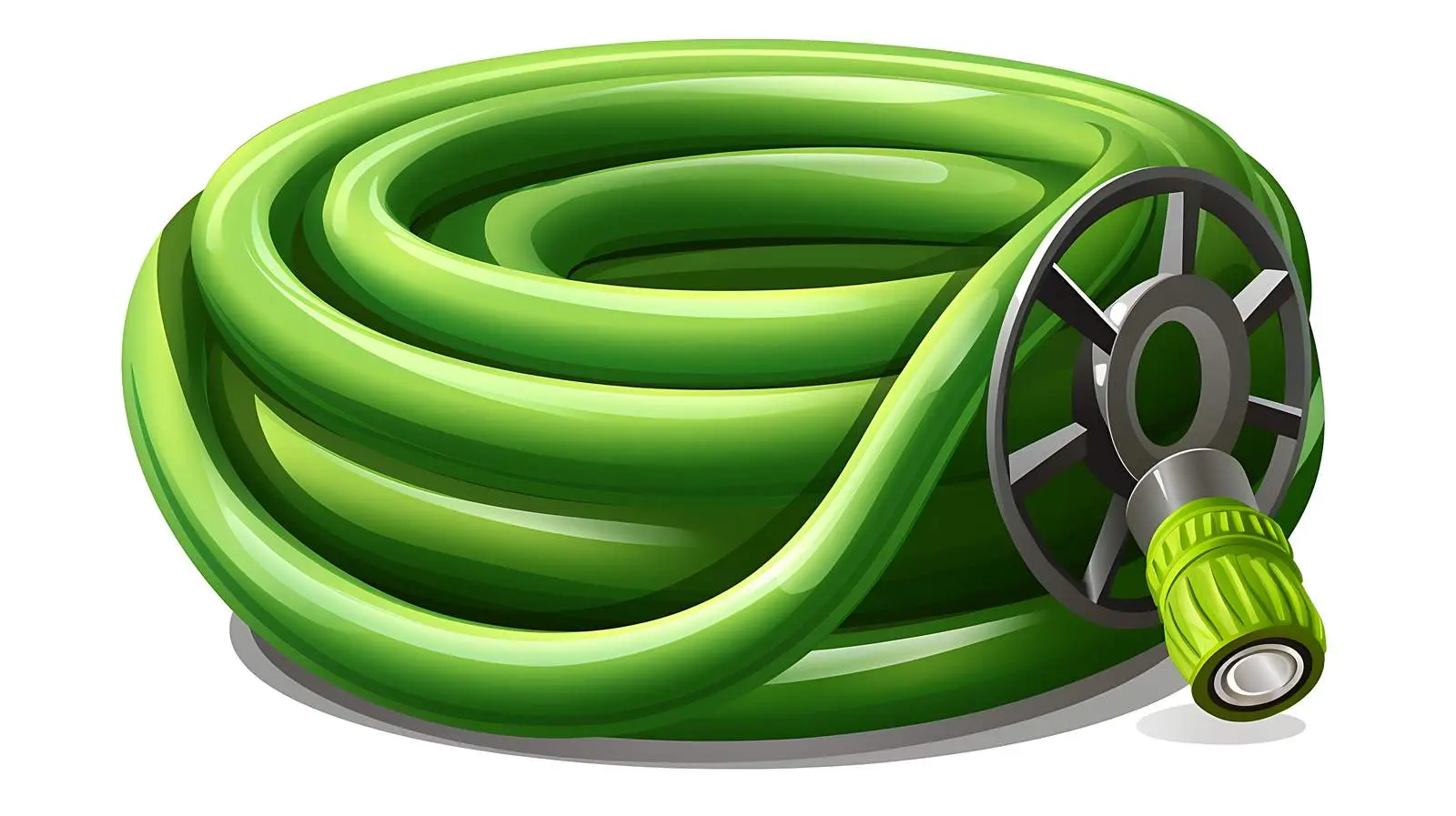 Green Hose Roll Illustration — free download from Dotvec