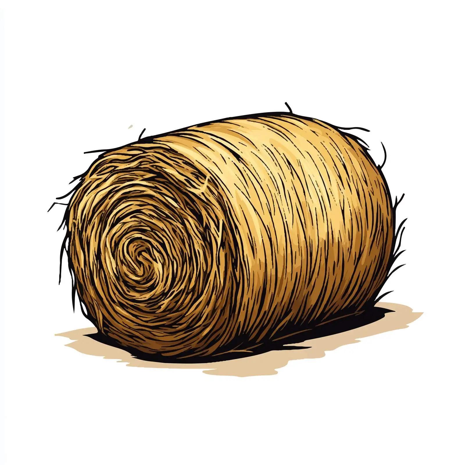 Rolled Hay Cartoon Vector Illustration — free download from Dotvec