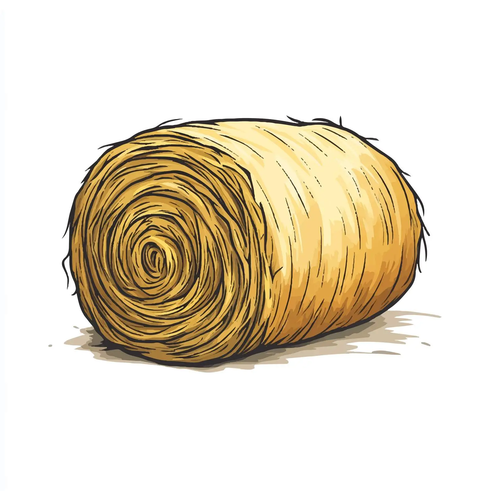 Hand Drawn Rolled Hay Cartoon Vector Illustration – free rolled hay image from Dotvec