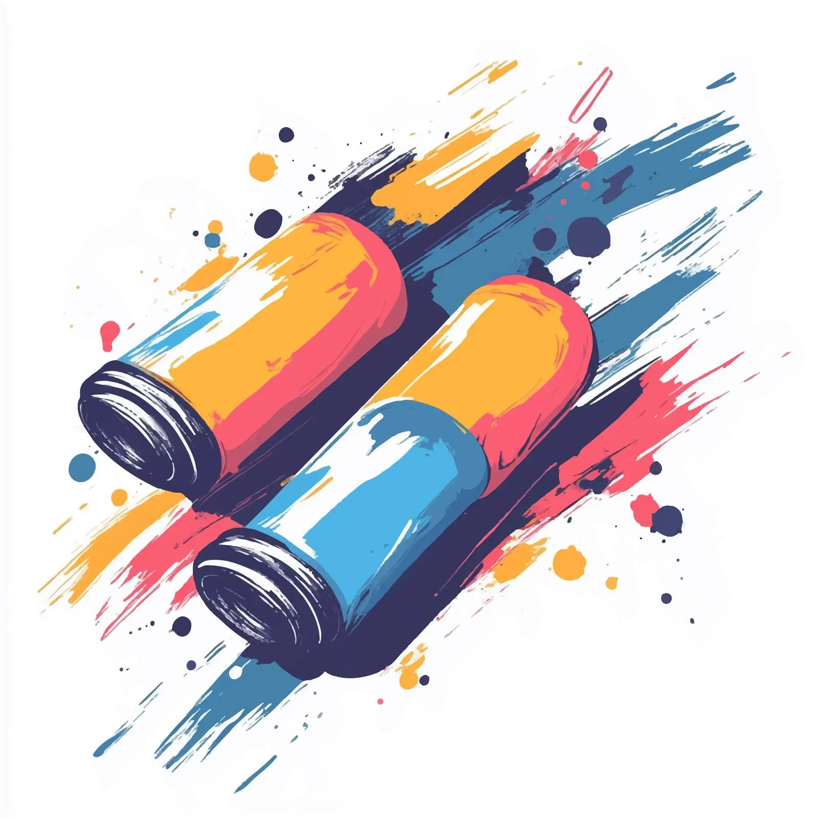 Roller Brushes Abstract Vector Design — free download from Dotvec