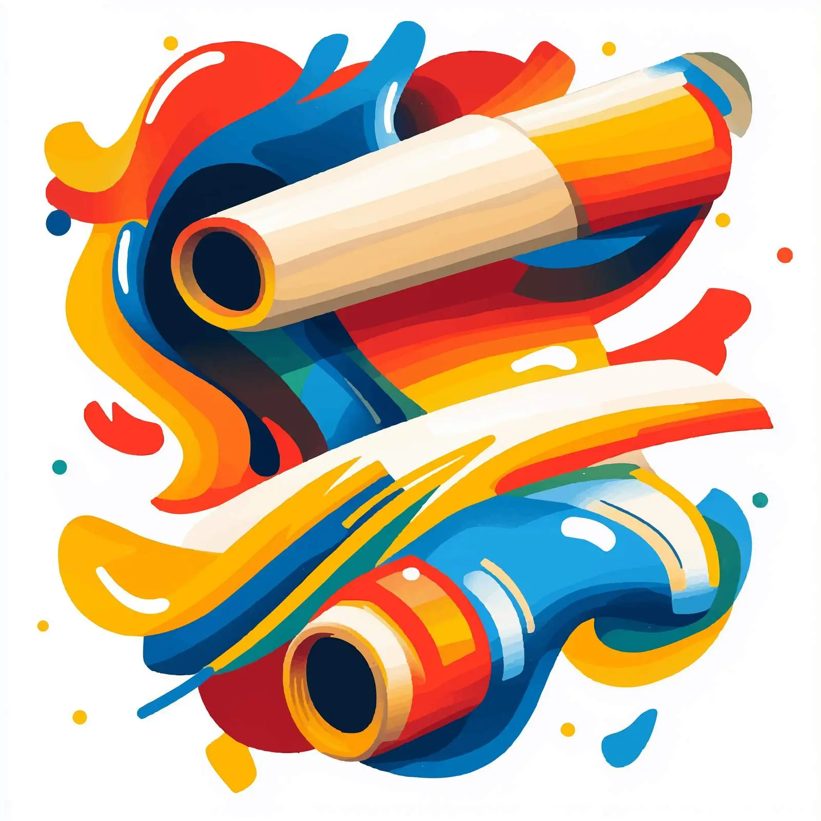 Abstract Vector of Roller Brushes — free download from Dotvec