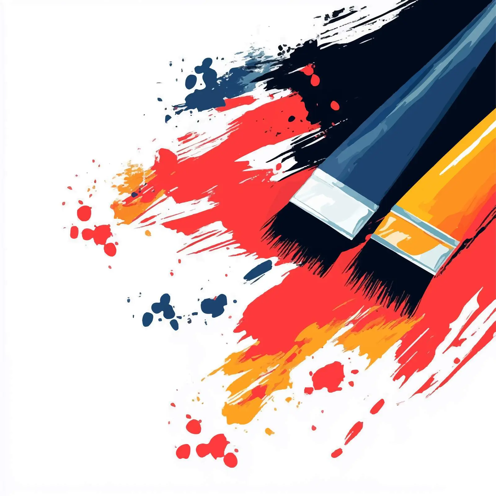 Vector Roller Brushes on Abstract Background — free download from Dotvec