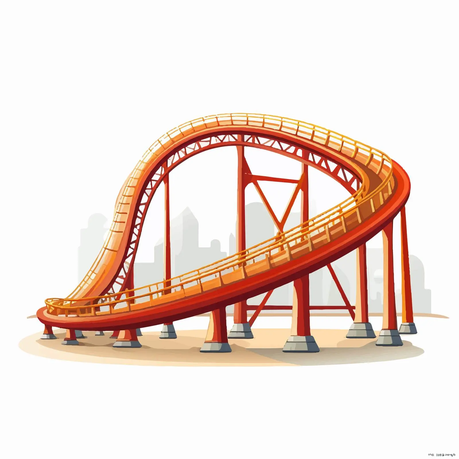 Cartoon Roller Coaster Vector Illustration — free download from Dotvec