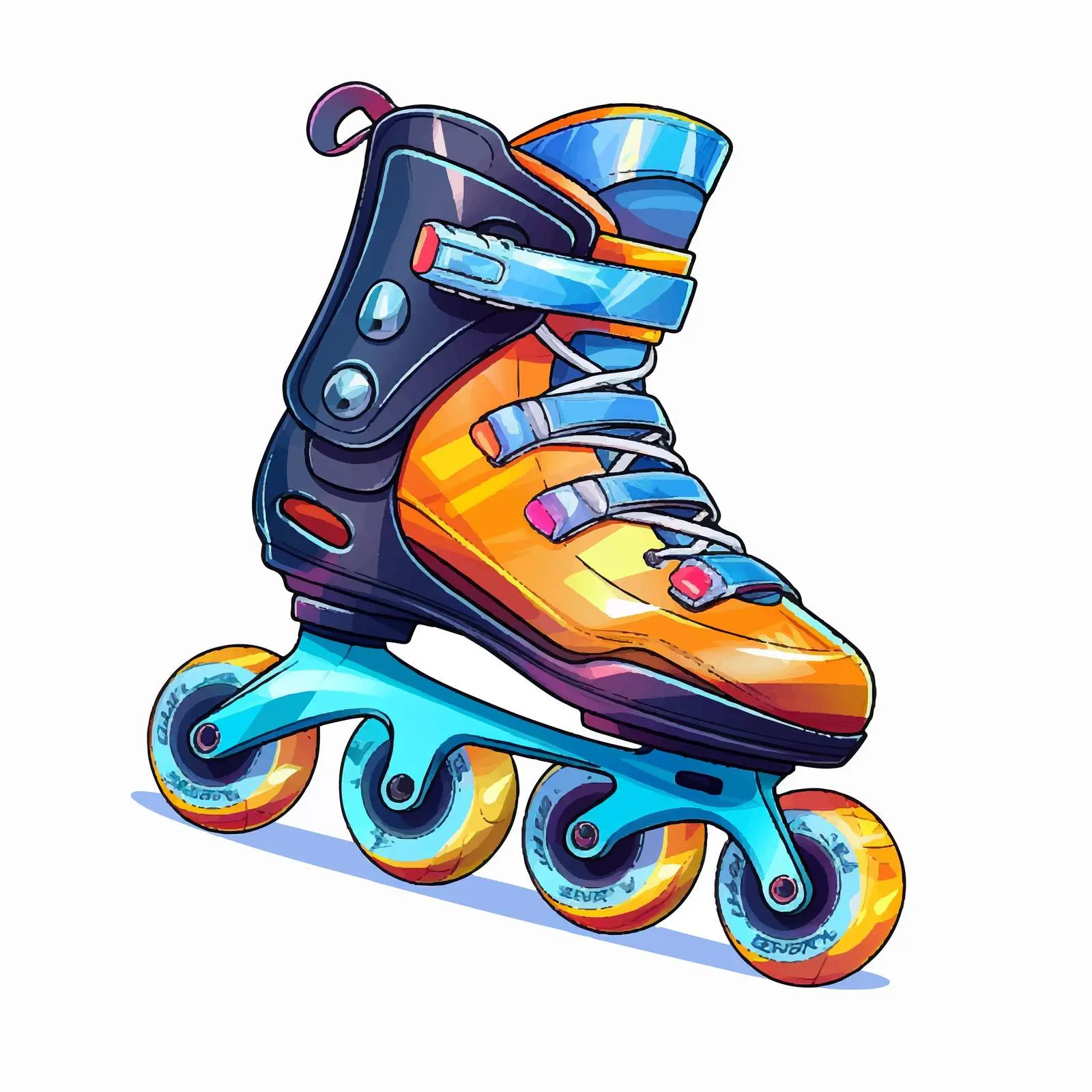Vector Illustration of Roller Skates on White Background — free download from Dotvec