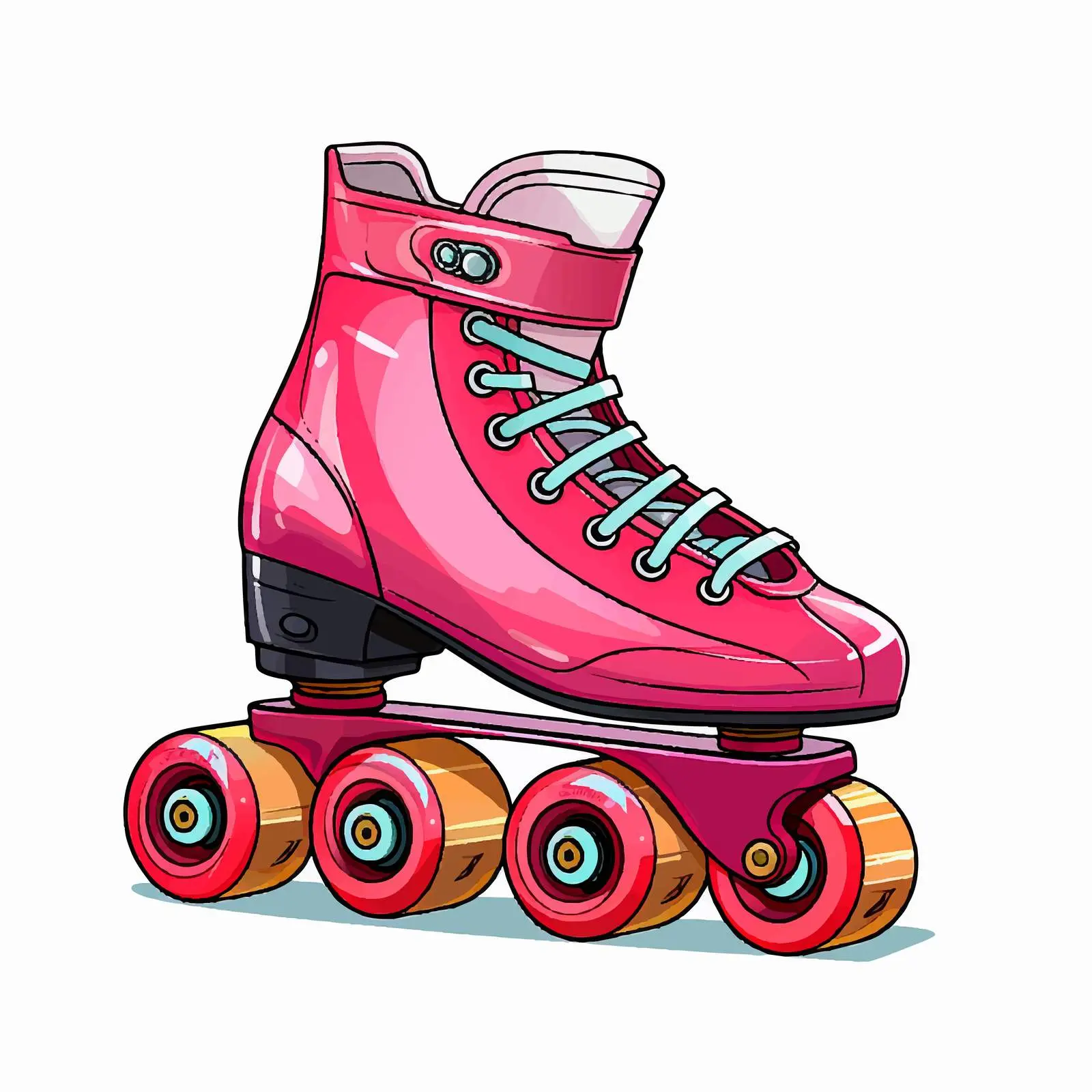 Vector Illustration of Roller Skates on White Background – free boarding image from Dotvec