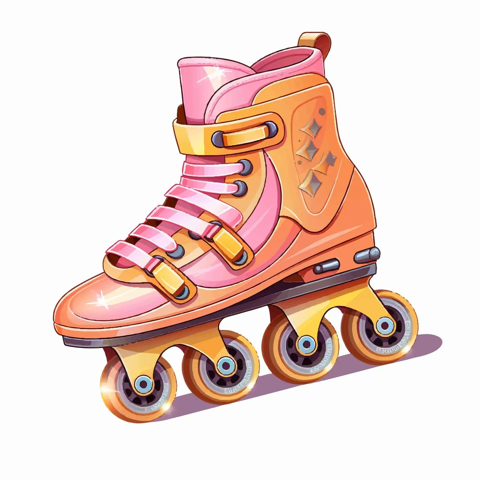 Vector Roller Skates Illustration on White Background – free outdoor sports image from Dotvec