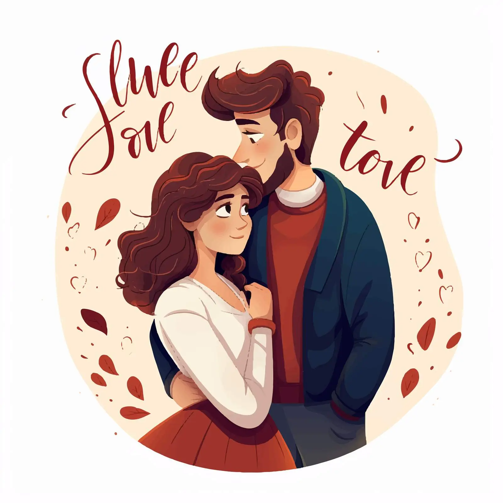 Romantic Couple on a Date with Love Quote — free download from Dotvec