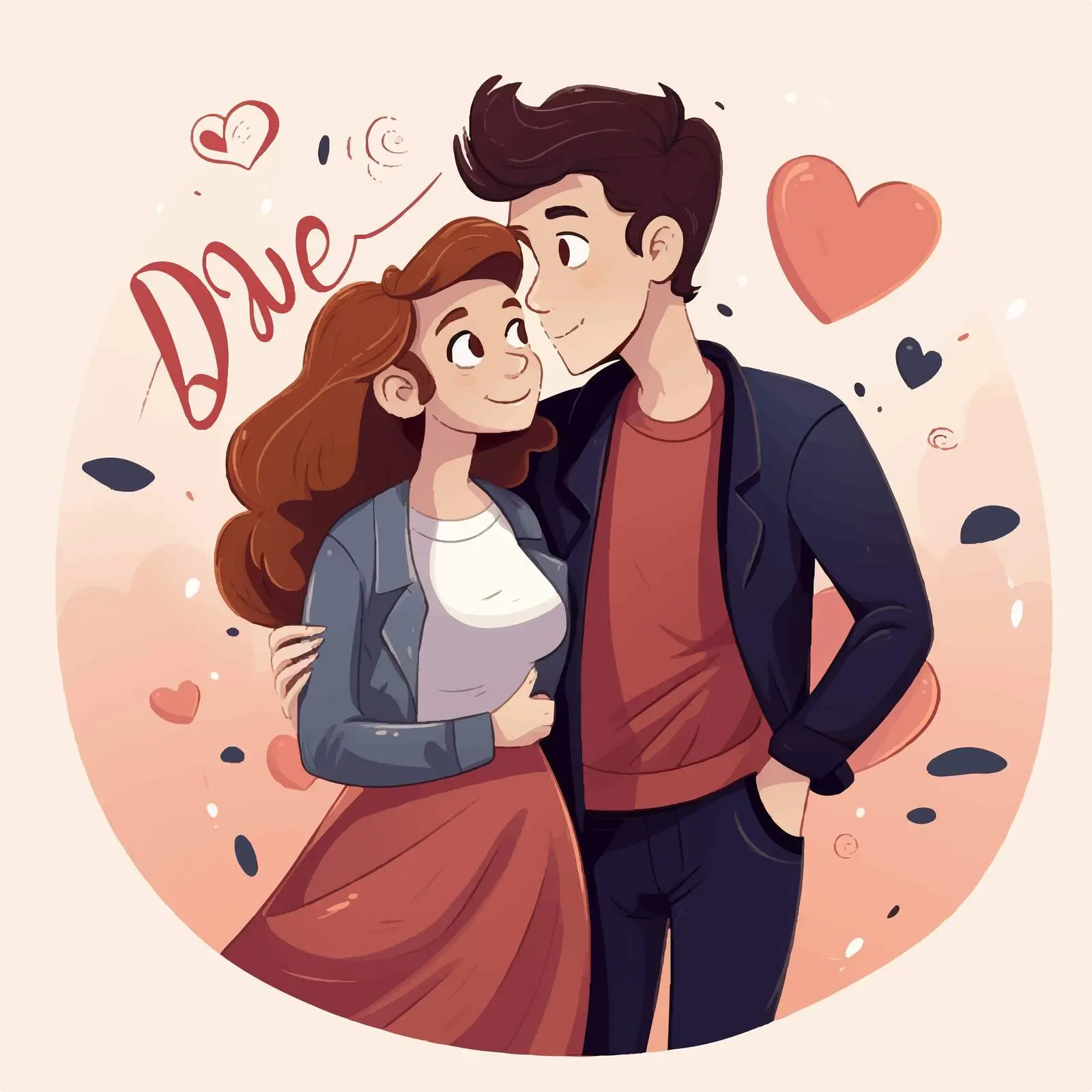 Romantic Couple on Date with Love Theme — free download from Dotvec