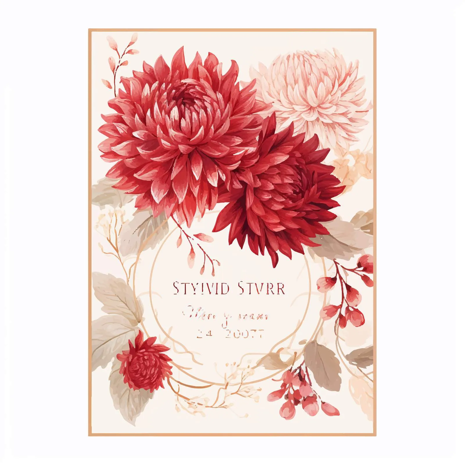 Romantic Floral Save the Date Template — free download from Dotvec