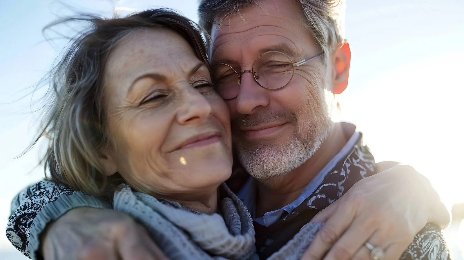 Romantic Couple Embracing Sky — free download from Dotvec