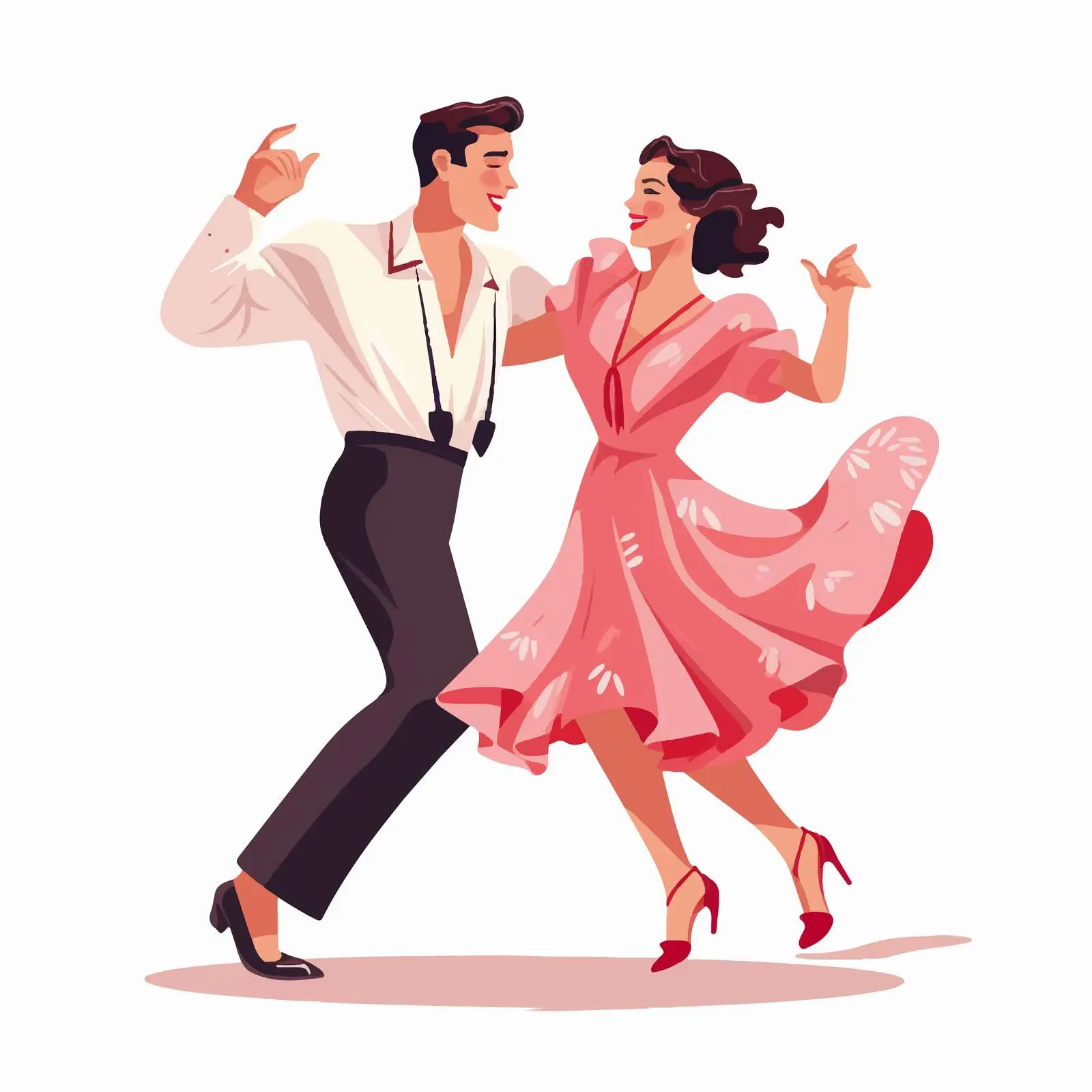 Romantic Couple Dancing Lindy Hop — free download from Dotvec