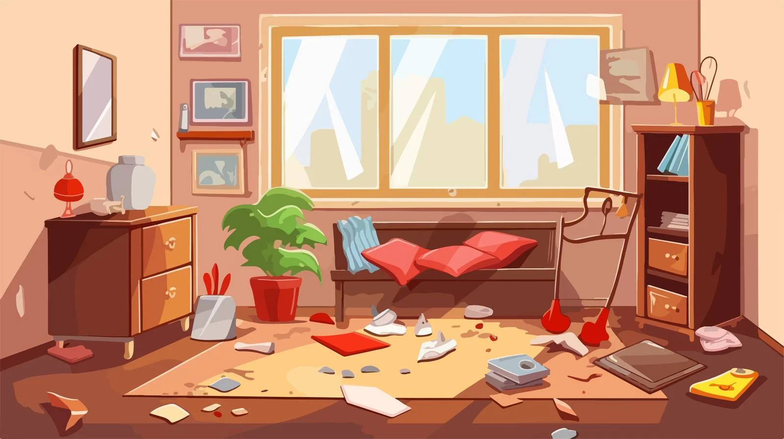 Clean vs Dirty Room Comparison — free download from Dotvec