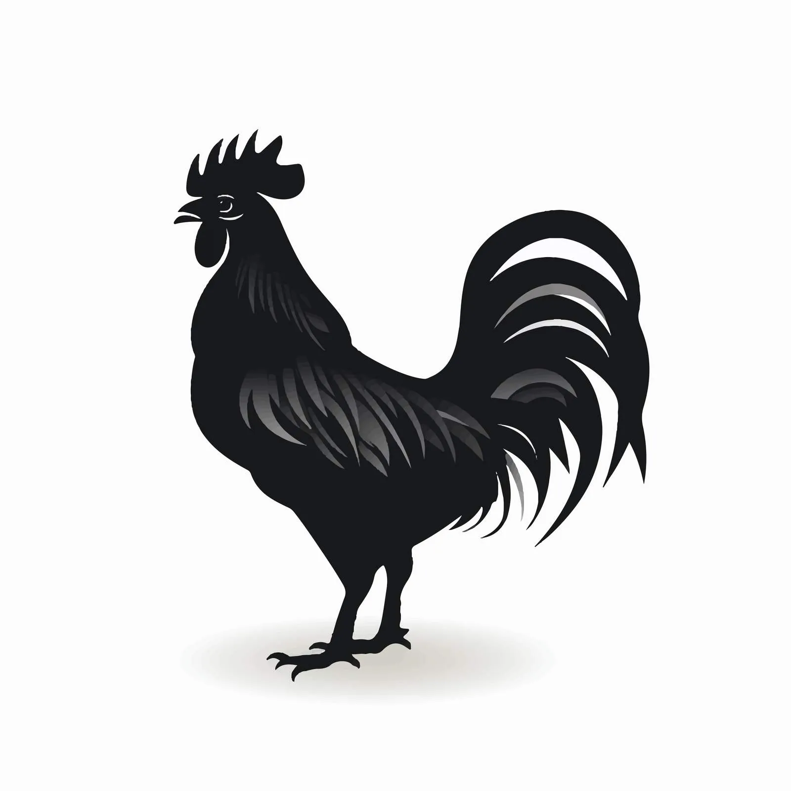 Black Rooster Silhouette Vector Illustration — free download from Dotvec