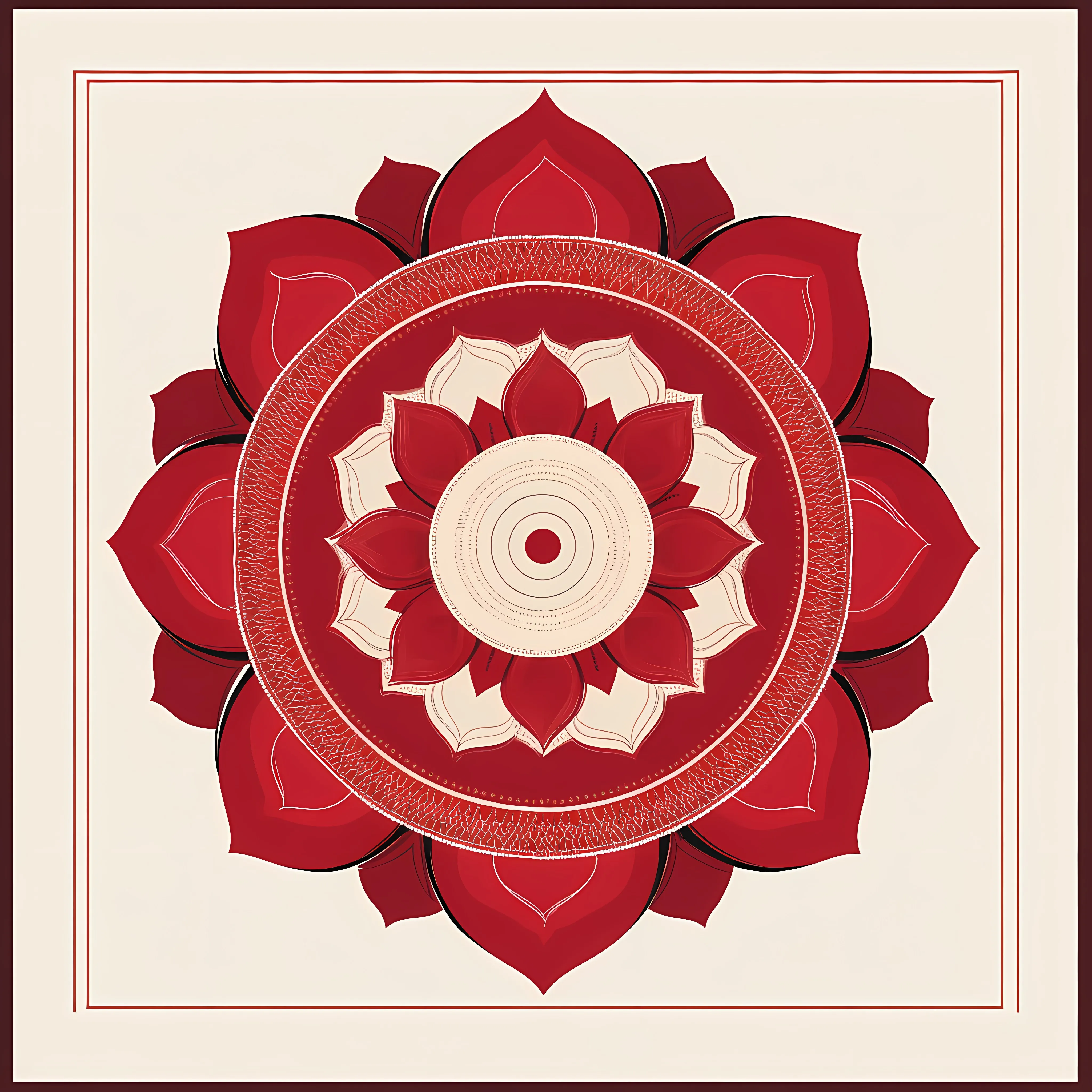 Muladhara Mandala Flat Vector Illustration — free download from Dotvec
