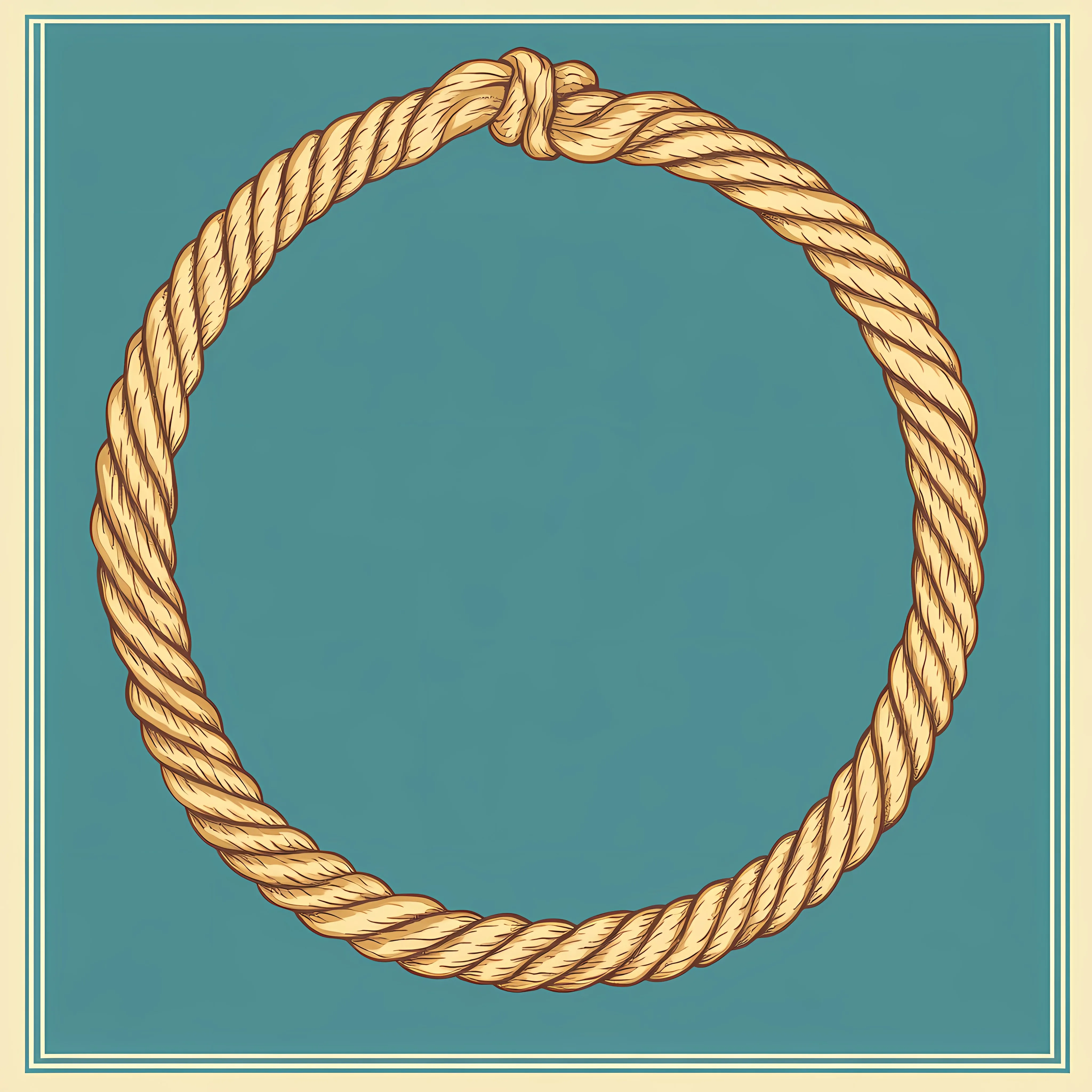 Flat Rope Circle Vector Illustration in Frame — free download from Dotvec