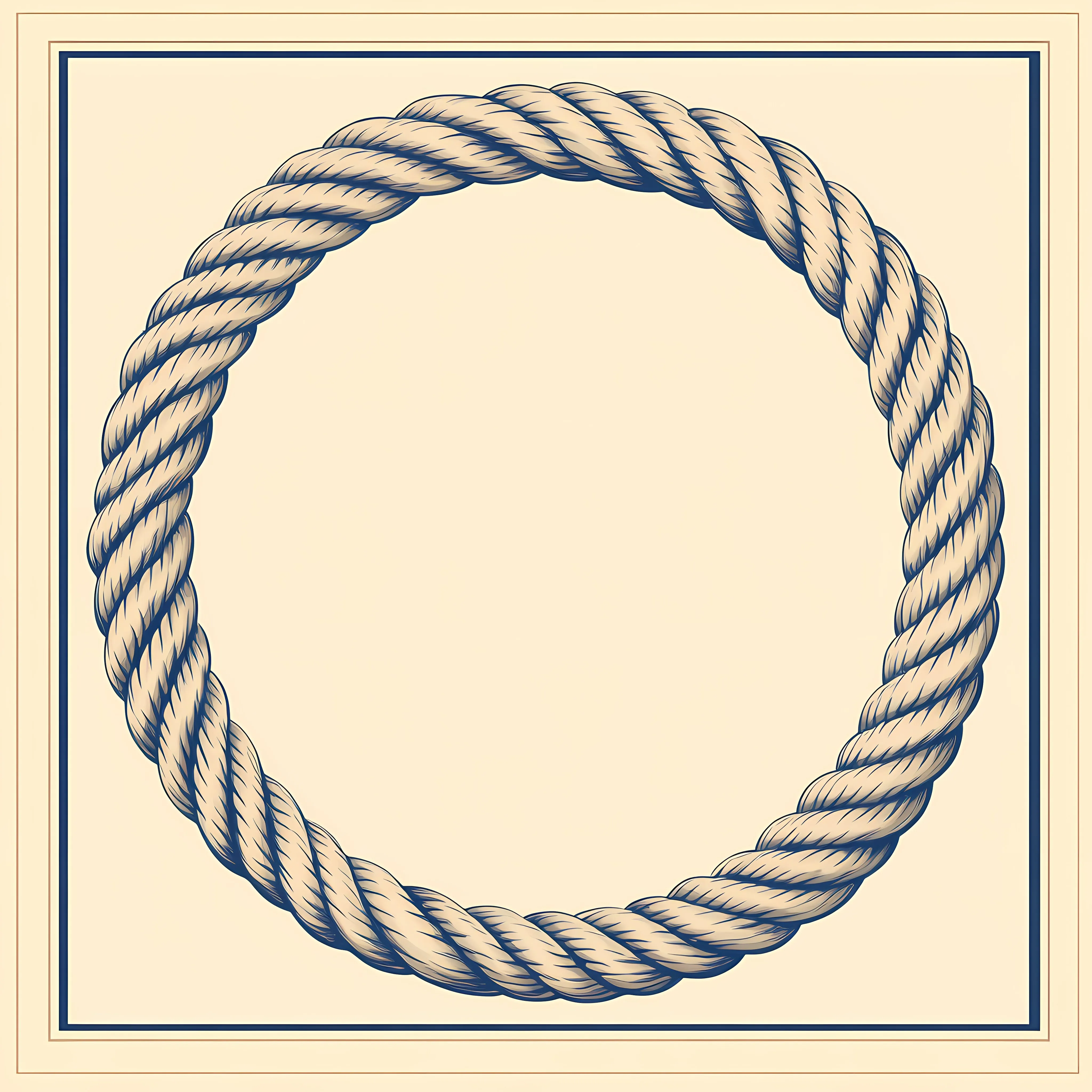 Rope Circle Flat Vector Illustration Design — free download from Dotvec