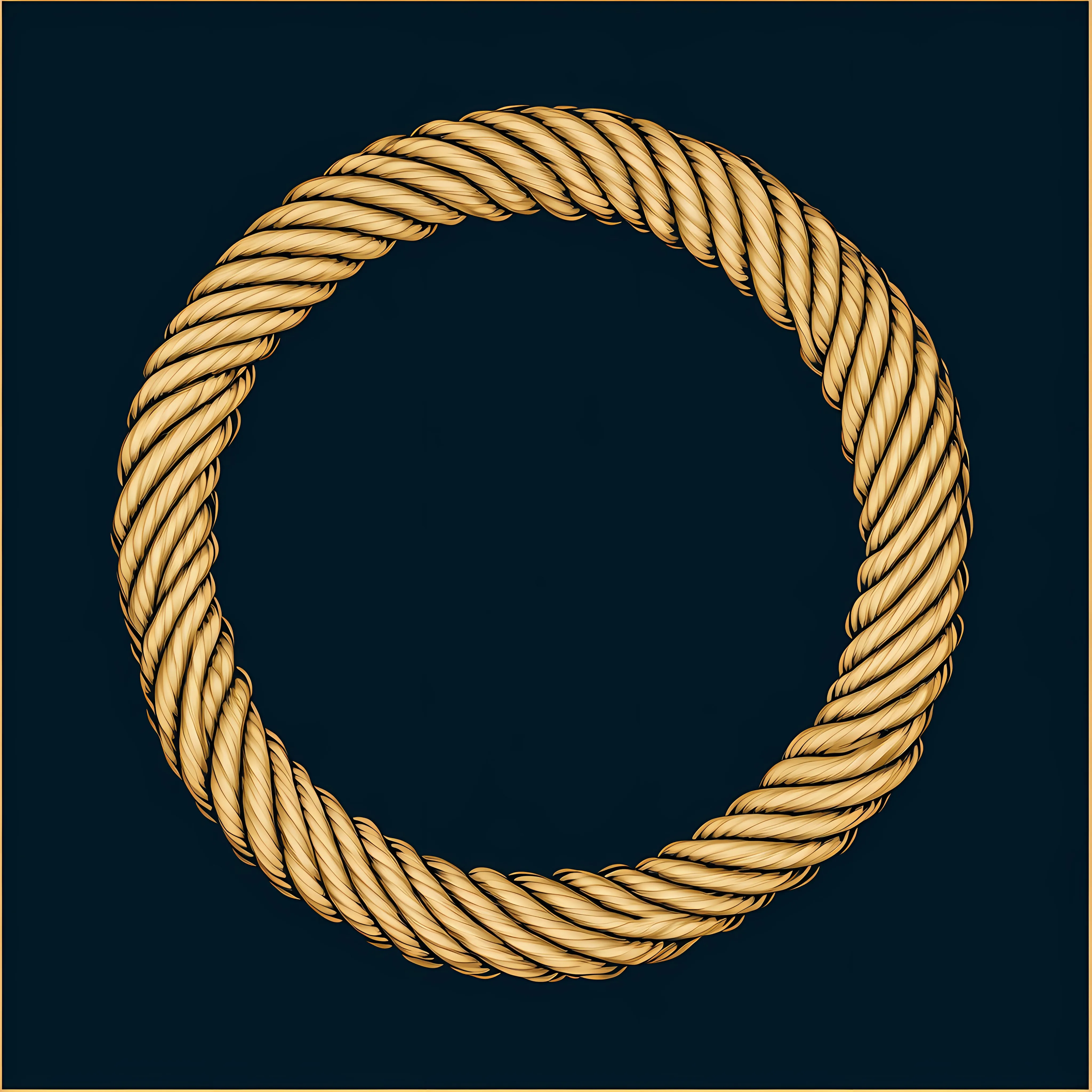 Rope Circle Flat Vector Illustration in Frame — free download from Dotvec
