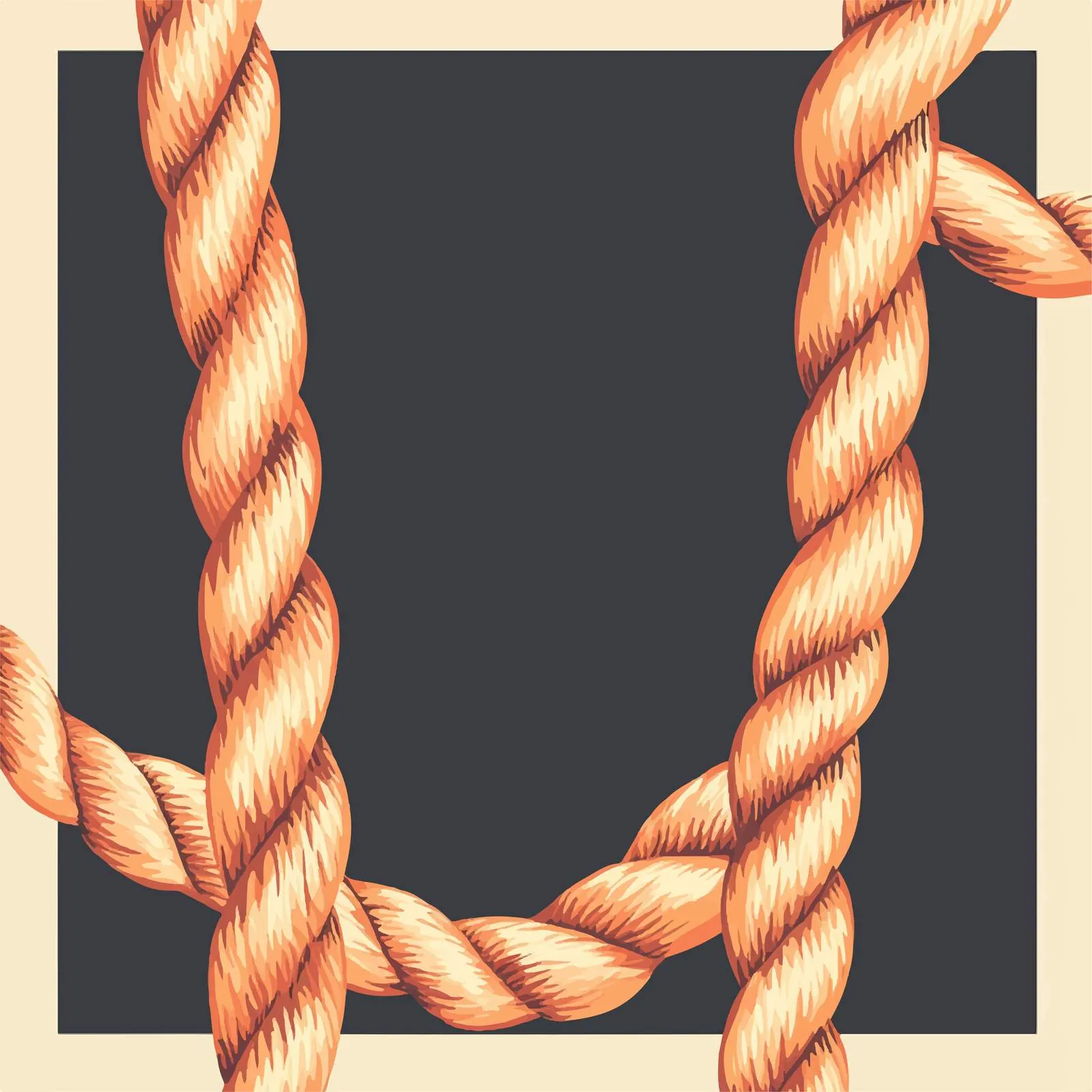Minimal Rope Flat Vector Illustration in Frame — free download from Dotvec