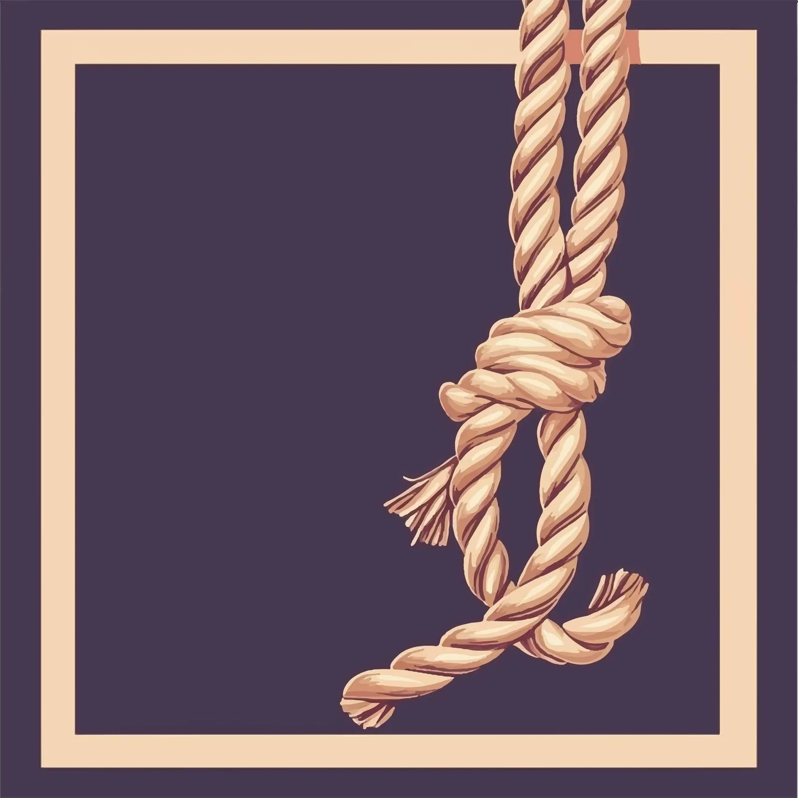 Minimal Flat Rope Vector Illustration in Frame — free download from Dotvec