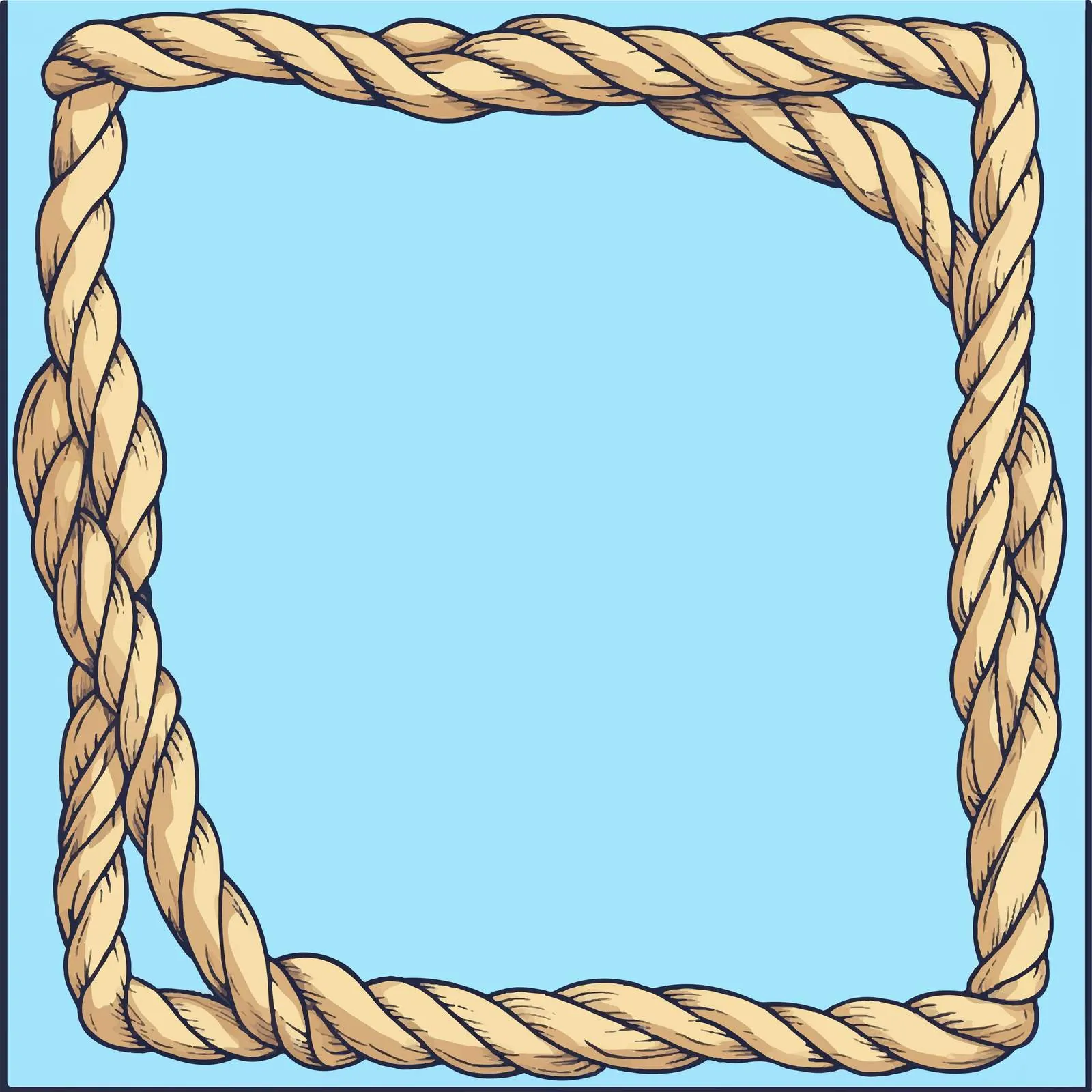 Minimal Rope Vector Illustration in Frame — free download from Dotvec