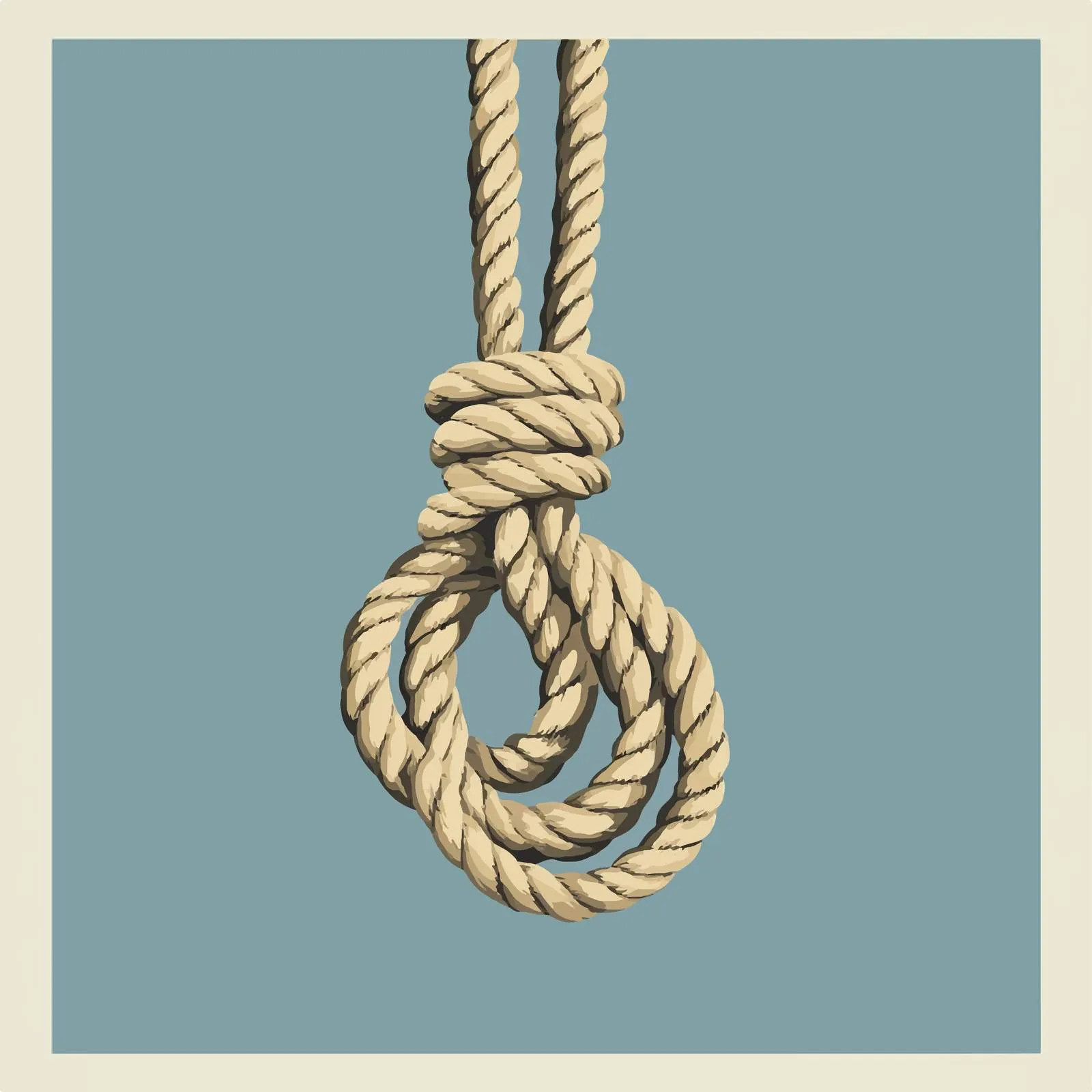 Minimal Rope Flat Vector Illustration in Frame — free download from Dotvec