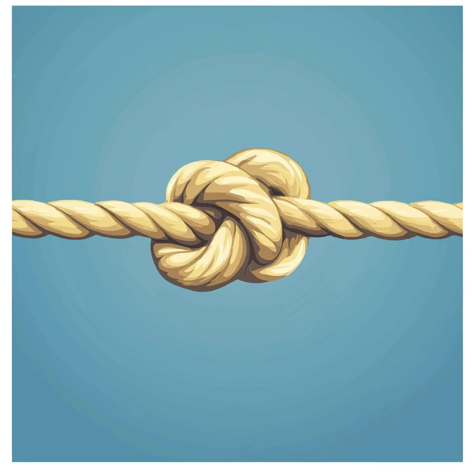 Flat Rope Knot Vector Illustration in Frame — free download from Dotvec