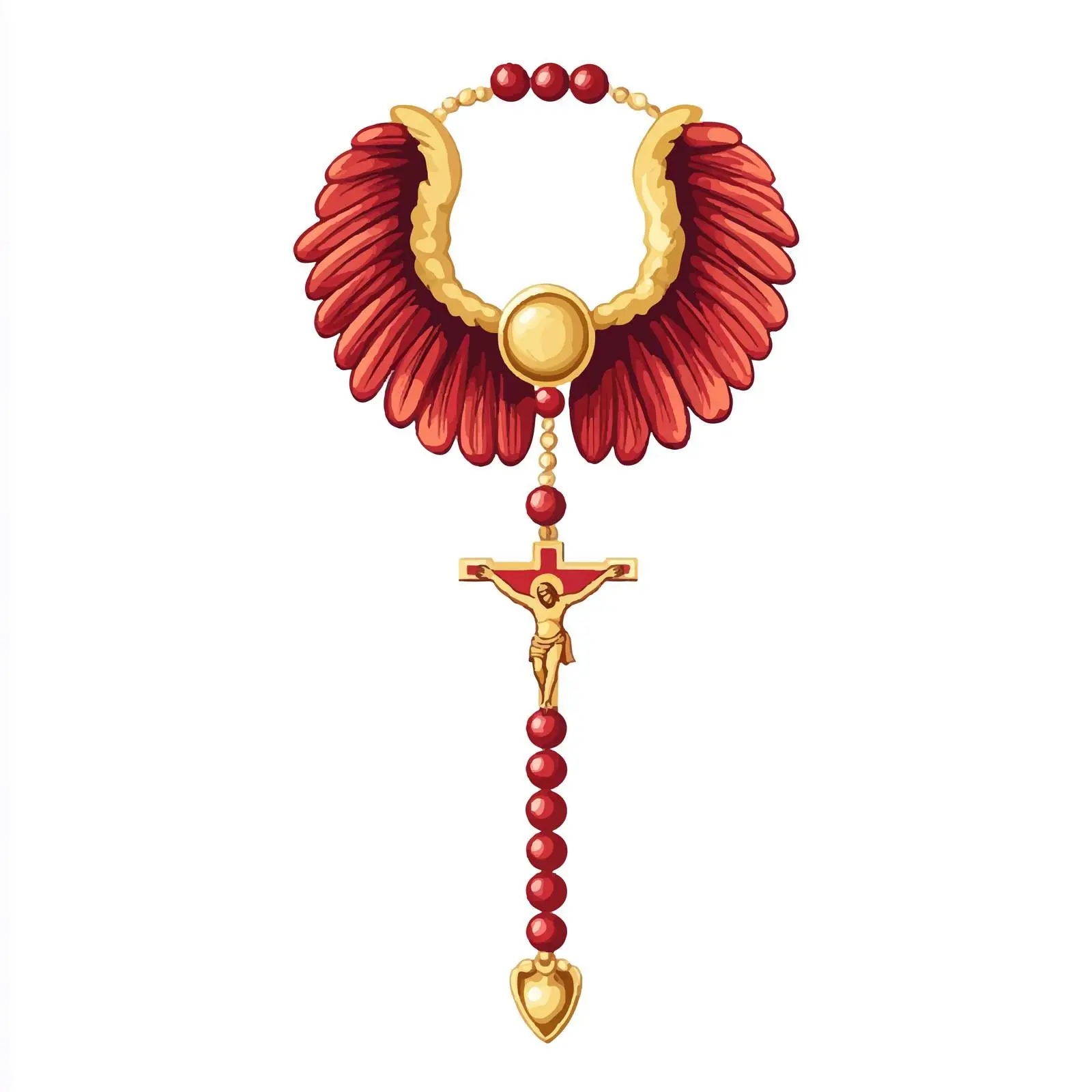 Catholic Faith Rosary Vector Illustration Design — free download from Dotvec
